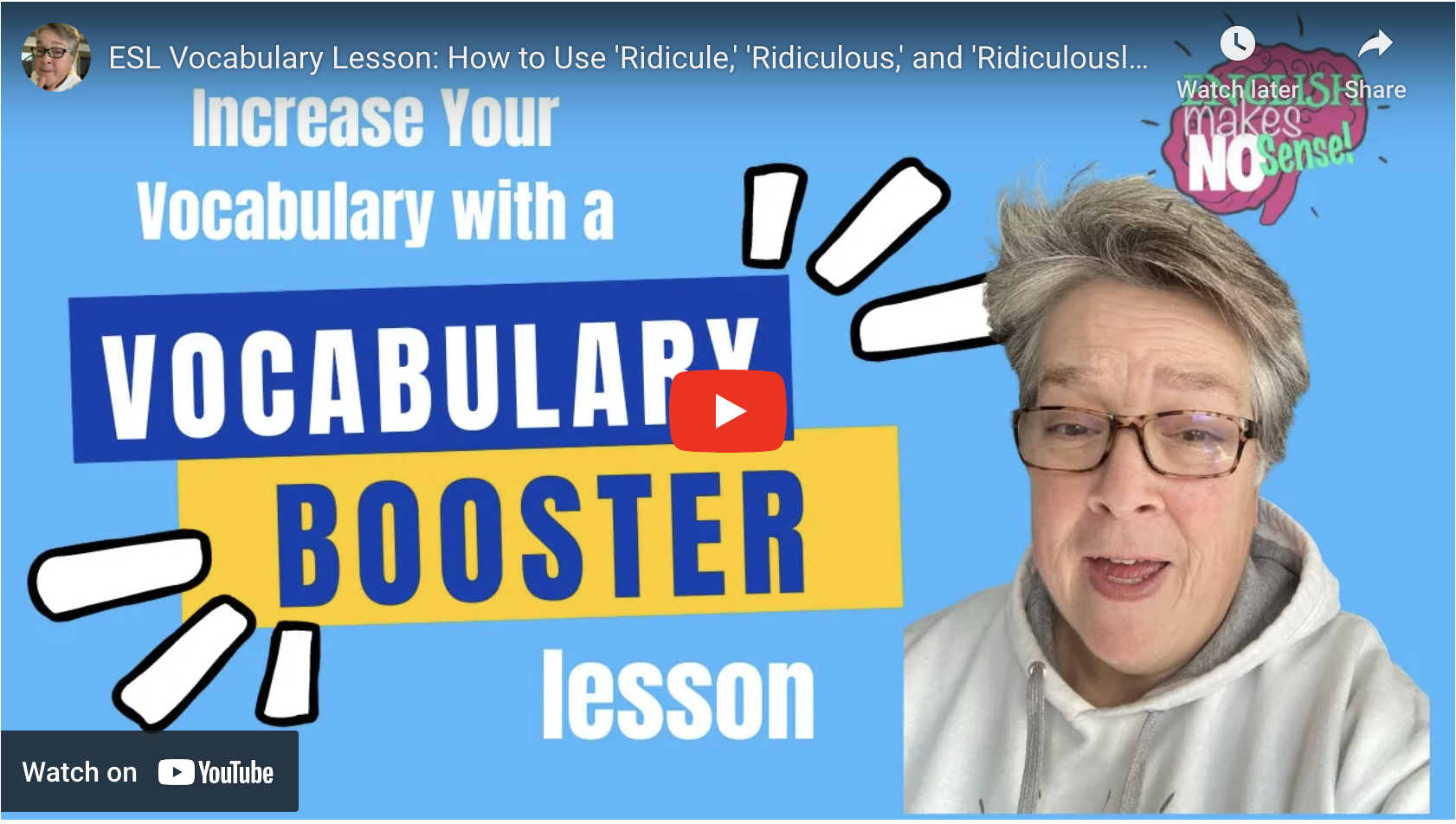Increase yuor vocabulary with a vocabulary booster lesson